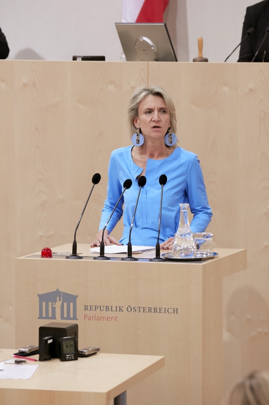 Am Rednerpult Nationalratsabgeordnete Romana Deckenbacher (V)