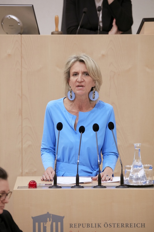 Am Rednerpult Nationalratsabgeordnete Romana Deckenbacher (V)