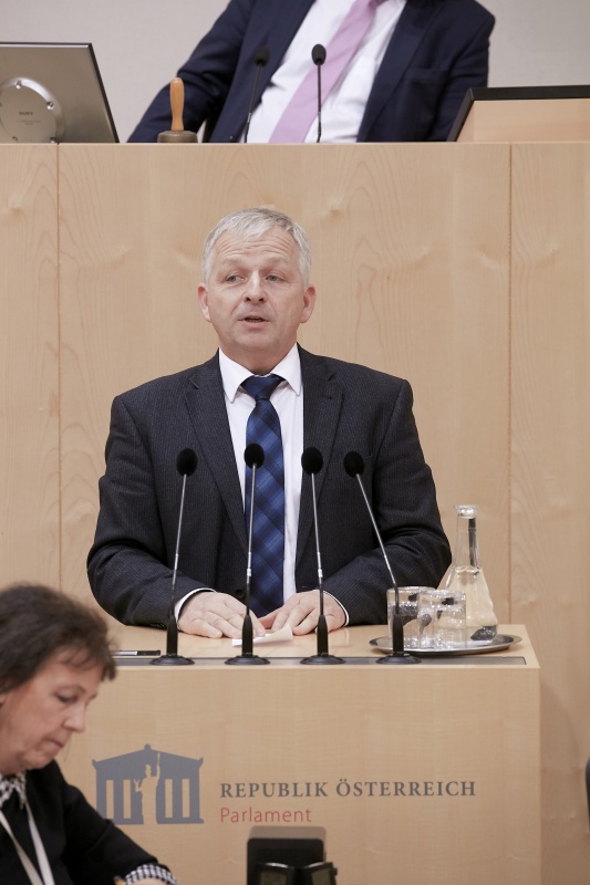 Am Rednerpult Nationalratsabgeordneter Nikolaus Prinz (V)