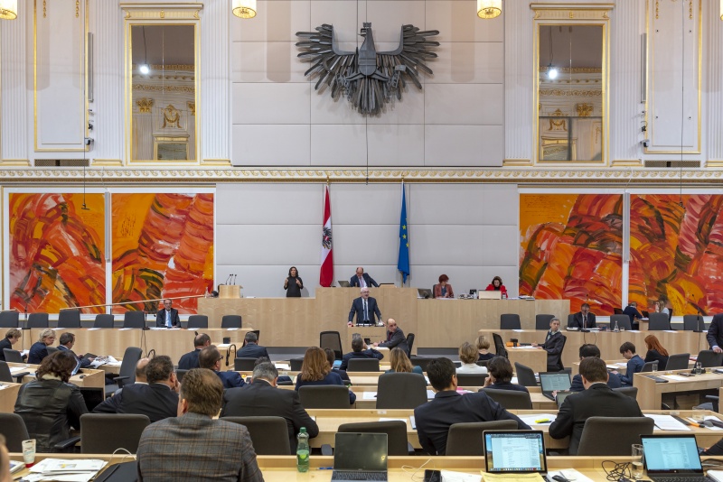 Nationalratsabgeordneter Martin Graf (F) am Redneprult