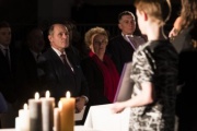 Von links: Nationalratspräsident Wolfgang Sobotka (V), Landtagspräsidentin Verena Dunst (S) bei der Gedenkfeier