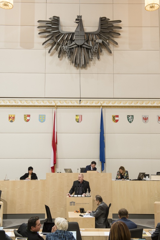 Am Rednerpult: Bundesrat Horst Schachner (S)