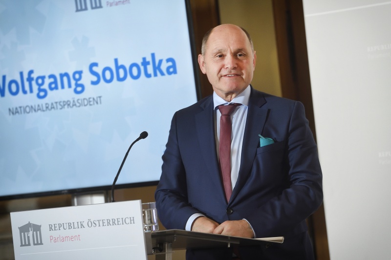 Begrüßung durch Nationalratspräsident Wolfgang Sobotka (V)