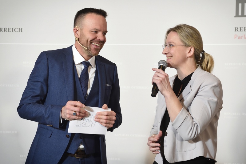 Von links: Moderator Markus Voglauer, Schriftführerin des BVRD Claudia Schwarz