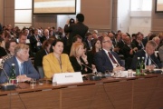 Österreichische Delegation: von rechts: Nationalratsabgeordneter Reinhold Lopatka (V), Nationalratsabgeordneter Hubert Fuchs (F), Zweite Nationalratspräsidentin Doris Bures (S), Nationalratsabgeordnete Gudrun Kugler (V), Nationalratsabgeordneter Franz Leonhard Eßl (V)