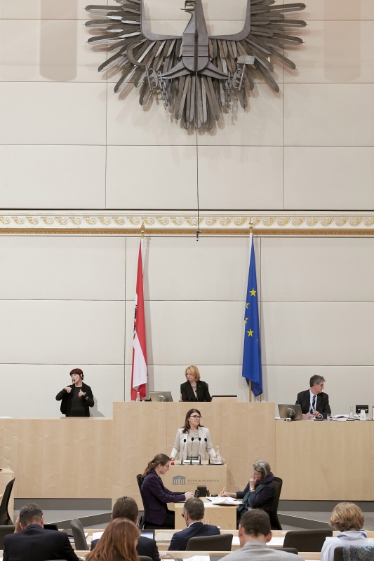 Am Rednerpult Nationalratsabgeordnete Alexandra Tanda (V)