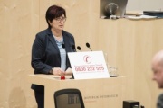 Am Rednerpult: Nationalratsabgeordnete Rosa Ecker (F)