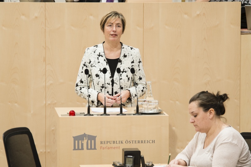 Am Rednerpult: Nationalratsabgeordnete Michaela Steinacker (V)