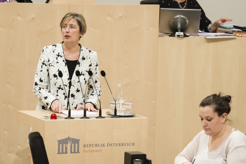 Am Rednerpult: Nationalratsabgeordnete Michaela Steinacker (V)