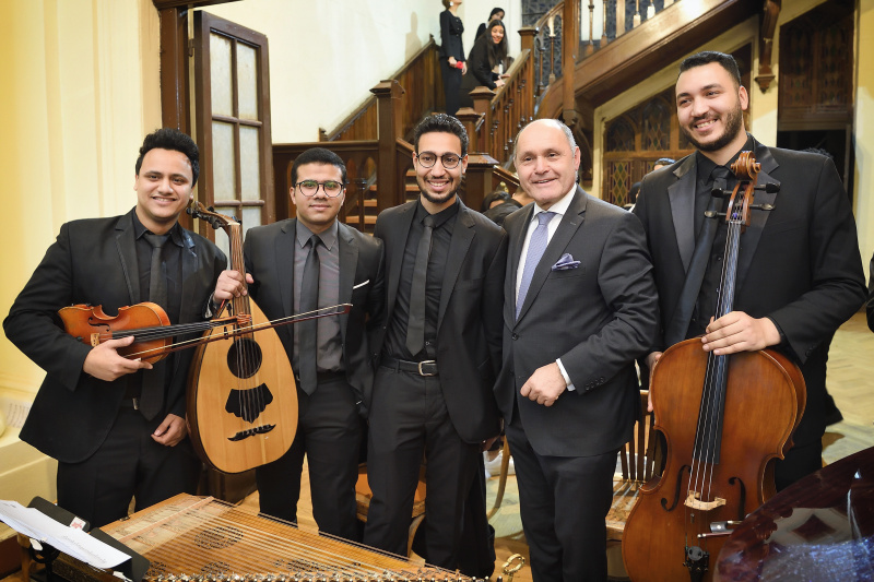 Konzert arabische Musik in der 'Faculty of Music Education'. Nationalratspräsident Wolfgang Sobotka (V) mit Musikern