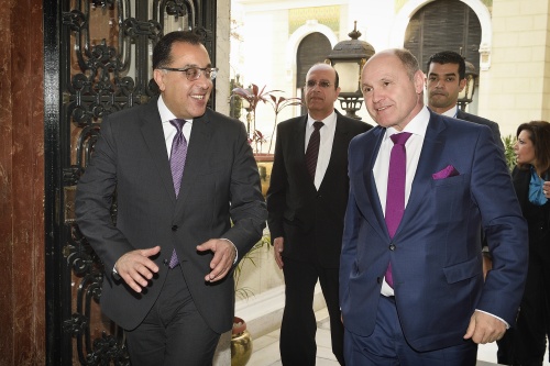 Treffen mit Premierminister Mostafa Madbouly. Von links: Ägyptischer Premierminister Mostafa Madbouly, Nationalratspräsident Wolfgang Sobotka (V)