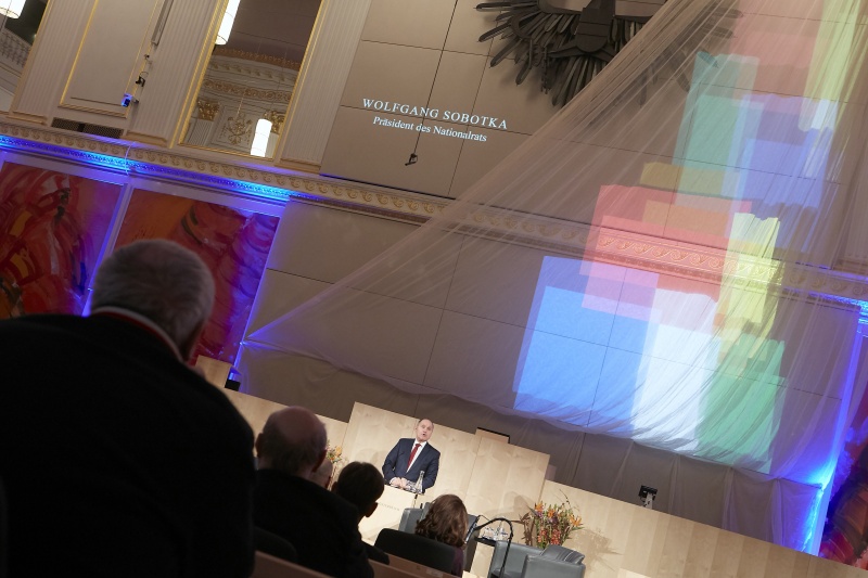 Eröffnungsworte durch Nationalratspräsident Wolfgang Sobotka (V)