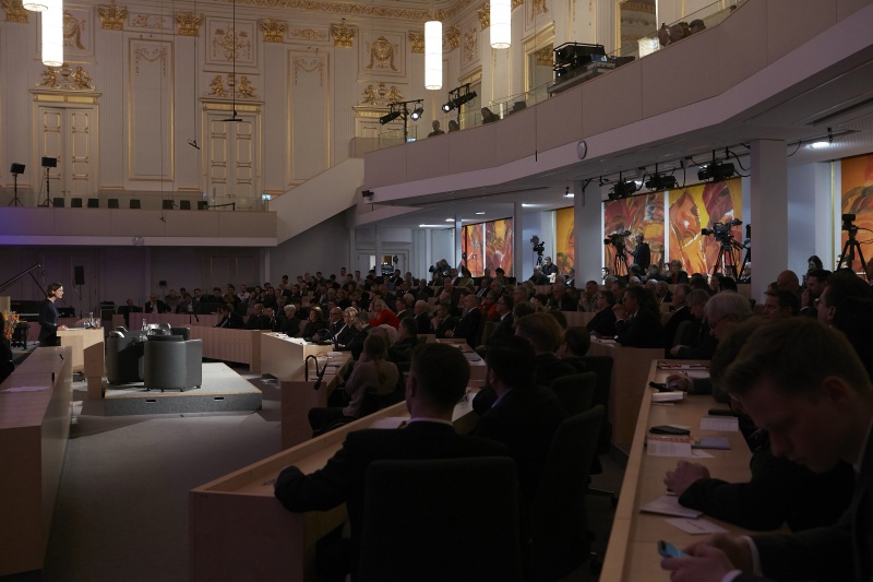 Keynote durch Magdalena Pöschl Universität Wien. Blick Richtung VeranstaltungsteilnehmerInnen