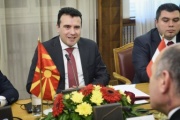 SDSM-Parteichef der Republik Nordmazedonien Zoran Zaev während der Aussprache