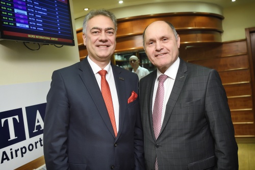 Von links: Vizepräsident des Parlaments der Republik Nordmazedonien Goran Misovski, Nationalratspräsident Wolfgang Sobotka (V)
