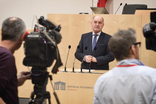 Nationalratspräsident Wolfgang Sobotka (V) bei seinen Ausführungen