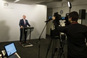 Nationalratspräsident Wolfgang Sobotka (V) während der Online-Pressekonferenz