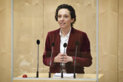 Nationalratsabgeordnete Martina Künsberg Sarre (N) am Rednerpult