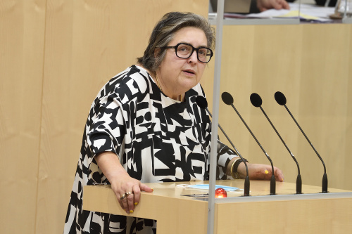 Nationalratsabgeordnete Eva Blimlinger (G) am Rednerpult