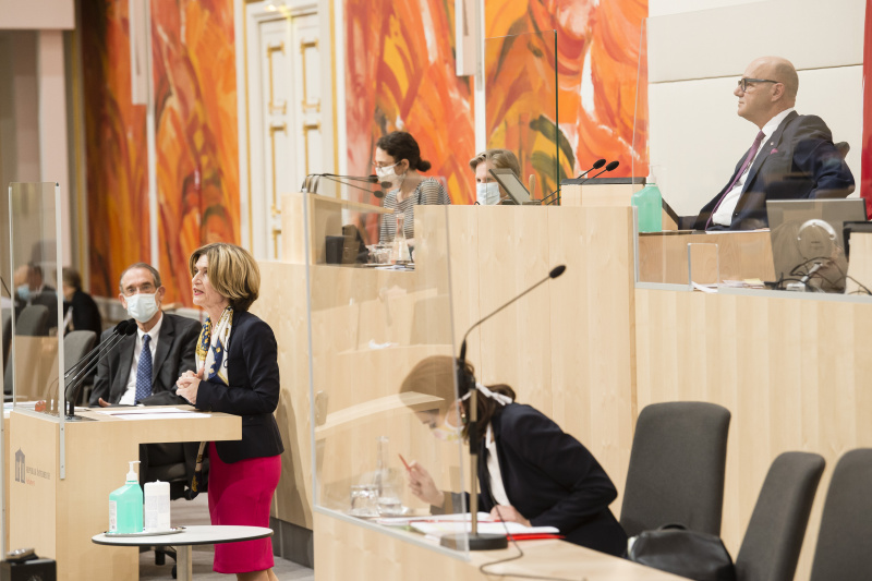 Bundesratsvizepräsidentin Andrea Eder-Gitschthaler (V) am Rednerpult