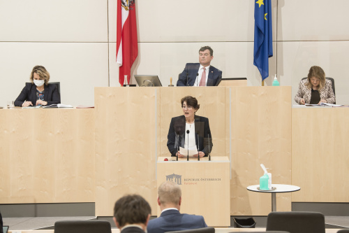 Bundesrätig Andrea Holzner (V) am Rednerpult