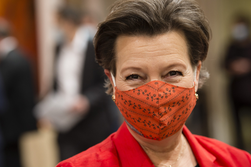 Nationalratsabgeordnete Gabriele Heinisch-Hosek(S) mit Schutzmaske