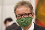 Gesundheitsminister Rudolf Anschober (G) mit Schutzmaske
