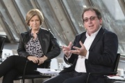 Von rechts: Gerhard Koller -Salzburger Nachrichten,  Ingrid Thurnher- ORF III