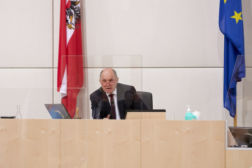 Nationalratspräsident Wolfgang Sobotka (V) am Präsidium