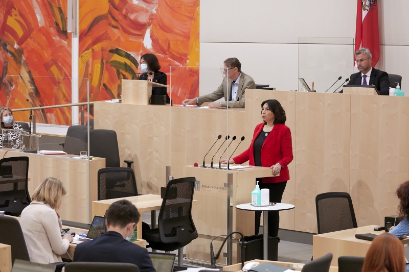 Am Rednerpult Nationalratsabgeordnete Selma Yildirim (S)