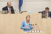 Am Rednerpult: Nationalratsabgeordnete Tanja Graf (V)