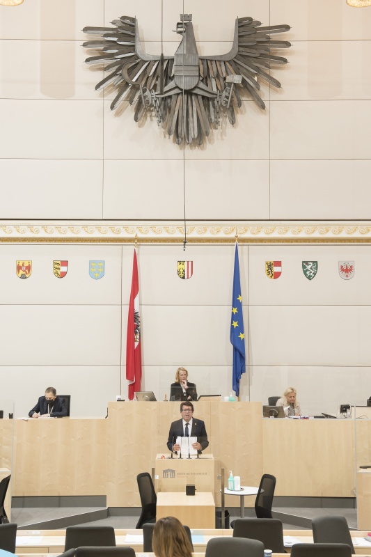 Am Rednerpult: Nationalratsabgeordneter Robert Laimer (S)