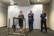 Von links: Verfahrensrichterin Ilse Huber, Nationalratspräsident Wolfgang Sobotka (V), Verfahrensanwalt Andreas Joklik