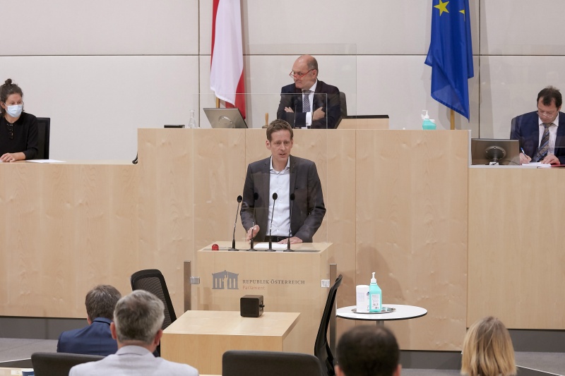 Am Rednerpult Nationalratsabgeordneter Kai Jan Krainer (S)