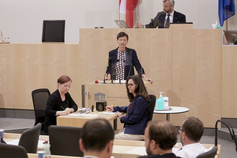 Am Rednerpult Nationalratsabgeordnete Sabine Schatz (S)