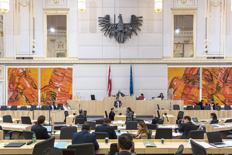 Am Rednerpult: Nationalratsabgeordneter Jakob Schwarz (G)