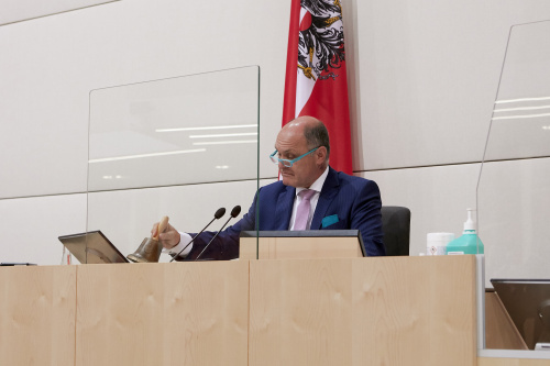 Nationalratspräsident Wolfgang Sobotka (V) eröffnet die 40. Sitzung des Nationalrates